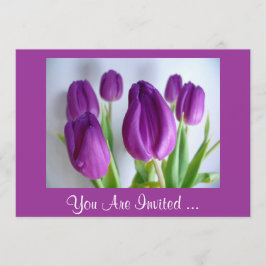 Lila Tulips Einladung
