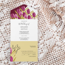 Lila Tulips Elegant Wasserfarbe Handgemalt