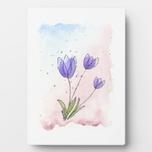 Lila Tulips Fotoplatte