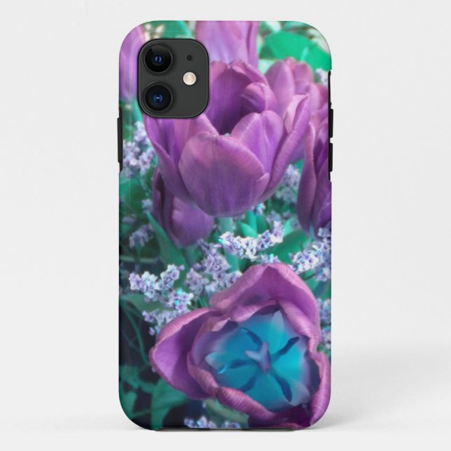 Lila Tulips iPhone 5 Fall Case-Mate iPhone Hülle (Rückseite)