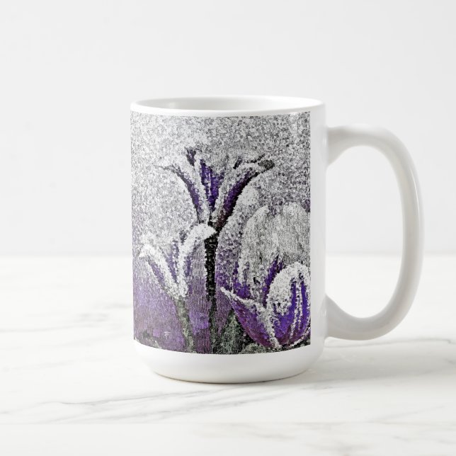 Lila Tulips - Malerische Tasse (Rechts)