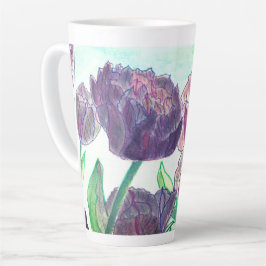 Lila Tulips Milchtasse