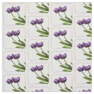 Lila Tulips-Muster Stoff