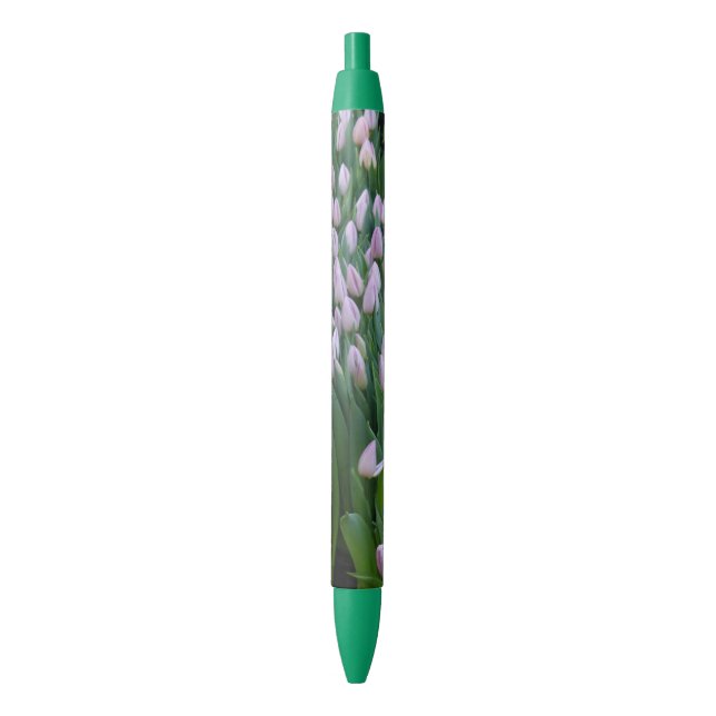 Lila Tulips Pen Green Kugelschreiber (Vorderseite Vertikal)
