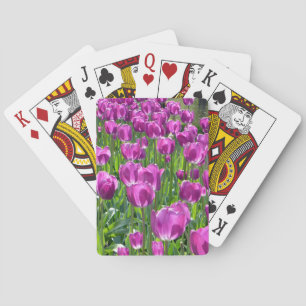Lila Tulips Spielkarten