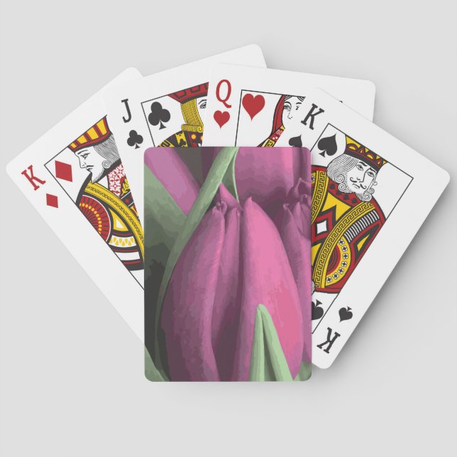 Lila Tulips Spielkarten (Rückseite)