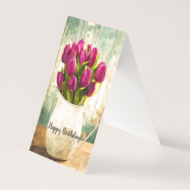 Lila Tulips, Spring Bouquet (Vorderseite)