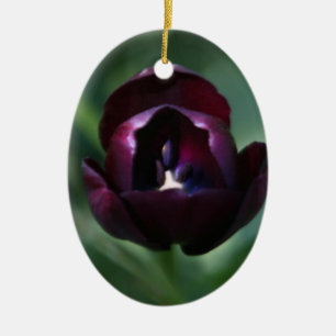 Lila Tulpe-Weihnachtsfeiertags-Verzierung Keramikornament