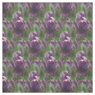 Lila Tulpen-Blumen-Naturmuster Stoff