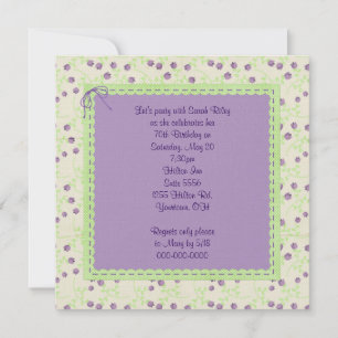 Lila Tulpen für den Geburtstag Einladung