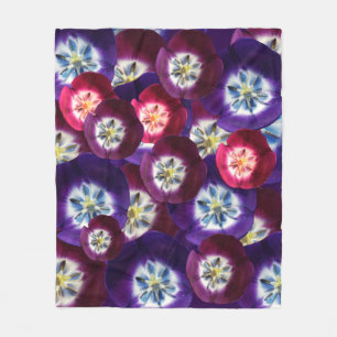 Lila Tulpen Nahaufnahme-Musterdecke Fleecedecke