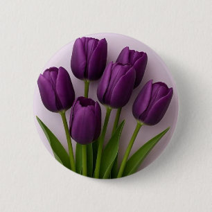 Lila Tulpenbrosche Button
