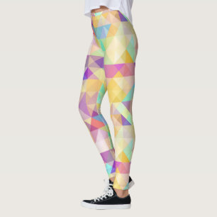 Lila Türkis Blaues grünes Rosa Kunstmuster Leggings