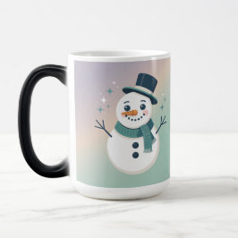 Lila Türkis Funkelnder Schneemann Verwandelnde Tas Verwandlungstasse