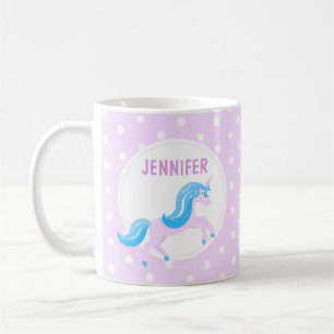 Lila Türkis Unicorn   Tasse für Kinder