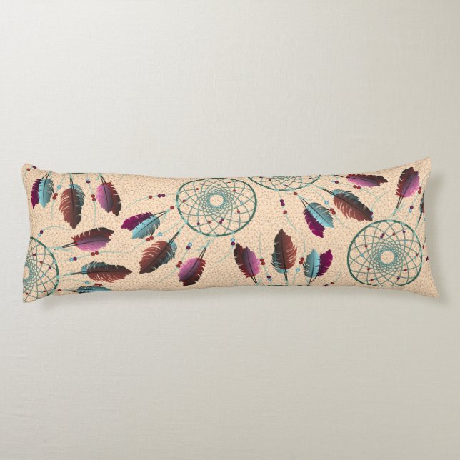 Lila türkisfarbene amerikanische Traumkataster Seitenschläferkissen (Rückseite)