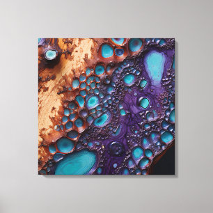 Lila türkisfarbene Leinwand Kunst