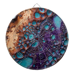 Lila türkisfarbenes Kunstdartboard Dartscheibe