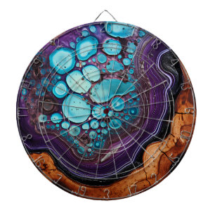 Lila türkisfarbenes Kunstdartboard Dartscheibe