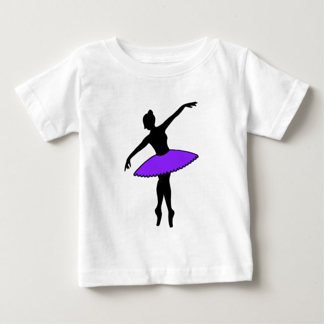Lila Tutu Ballerina Ballerina Tanz Baby T-shirt (Vorderseite)