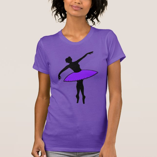 Lila Tutu Ballerina Ballett Tanzlehrer Geschenk T-Shirt (Vorderseite)