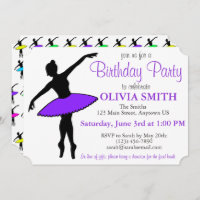 Lila Tutu Ballerina Balletttänzerin Geburtstagspar