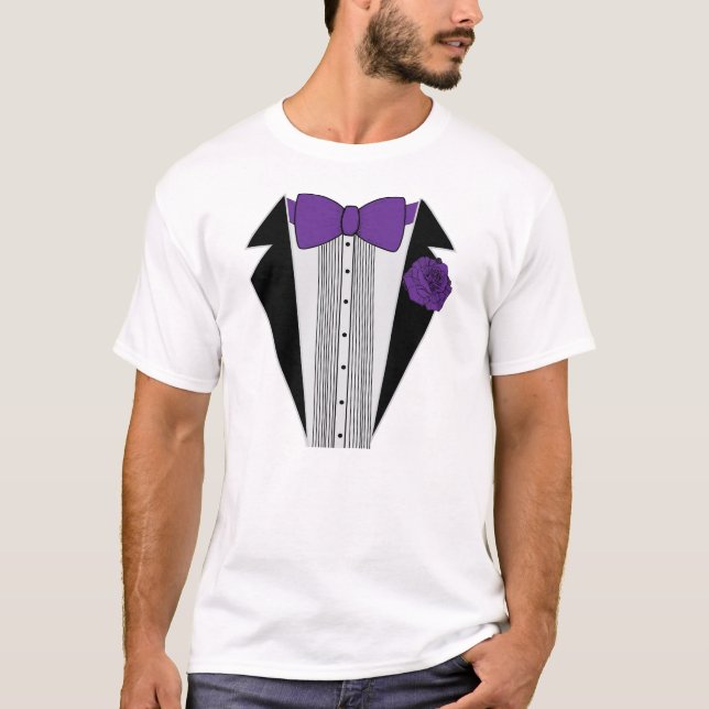 Lila Tuxedo Shirt (Vorderseite)
