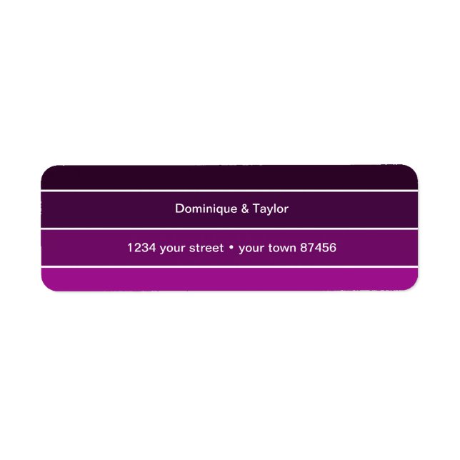 Lila Twilight Harmony Rücksendeadresse (Vorne)