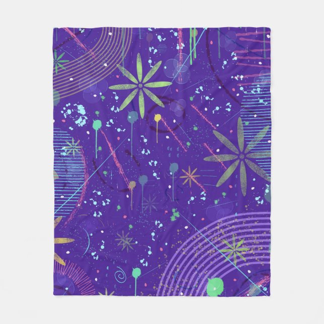 Lila Twilight-Party Fleecedecke (Vorderseite)