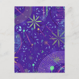 Lila Twilight-Party Postkarte