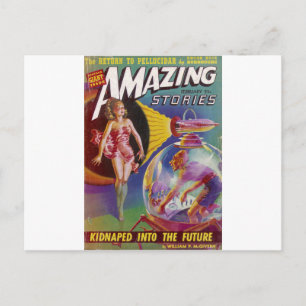 Lila Typ in einer Globe Postkarte