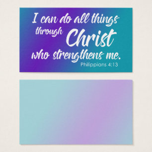 Lila u. aquamarines Ombre, Philippians-4:13