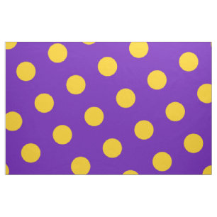 Lila u. gelbe Polka-Punkte Stoff