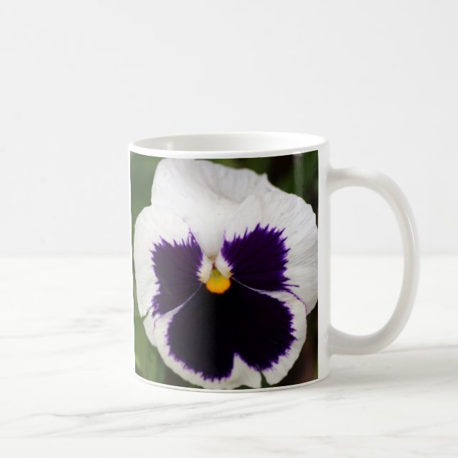 Lila u. weißer Pansy Tasse (Rechts)