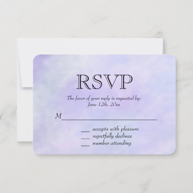 Lila UAWG RSVP Karte (Vorderseite)