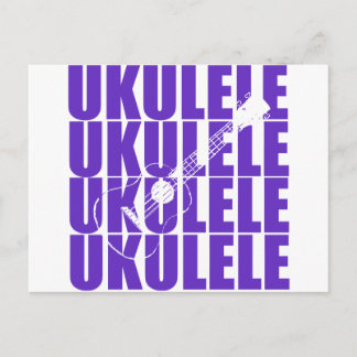 Lila Ukulele Postkarte