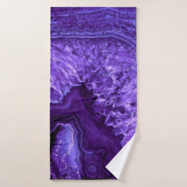 Lila Ultra Violett Agate Mineral Gemstone Badhandtuch Set