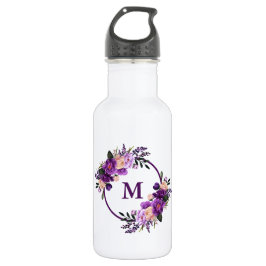 Lila Ultra-Violett-Monogramm Edelstahlflasche