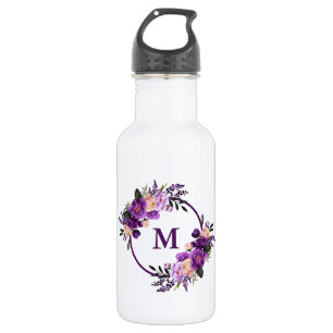 Lila Ultra-Violett-Monogramm Edelstahlflasche