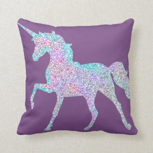 Lila umschaltbares Unicorn-Kissen Kissen