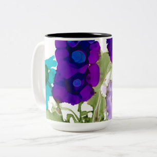 Lila und Aqua Coffee Tasse