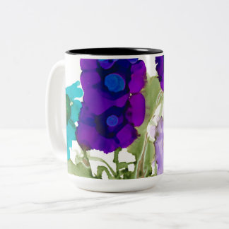 Lila und Aqua Coffee Tasse