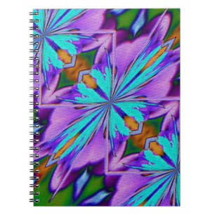 Lila und Aqua Formen Abstrakt Art Notebook Notizblock