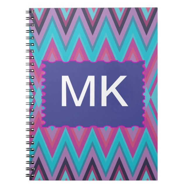 Lila und Aqua-Stämme Notizblock (Vorderseite)