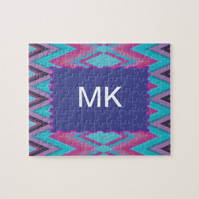 Lila und Aqua-Stämme Puzzle (Horizontal)