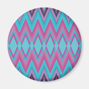 Lila und Aqua Stammes- Magnet