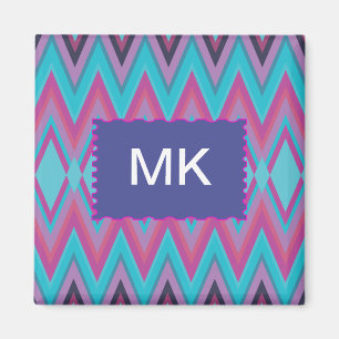 Lila und Aqua Stammes- Magnet