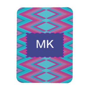 Lila und Aqua Stammes- Magnet