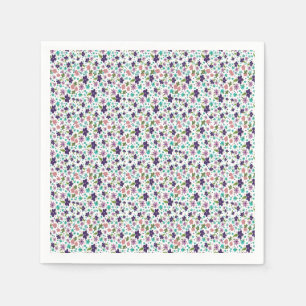 Lila und Aquamarin Serviette