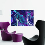 Lila und Aquamarine Abstrakte Pour-Malerei Leinwanddruck<br><div class="desc">Pour Malerei Stil abstrakte Flüssigkeiten Kunst in blau,  lila,  aquamarin und türkis.</div>
